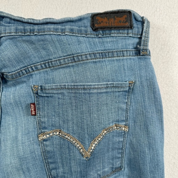 Levis 515 Bootcut Jeans Womens Size 14 Light Blue High Rise - Picture 14 of 15